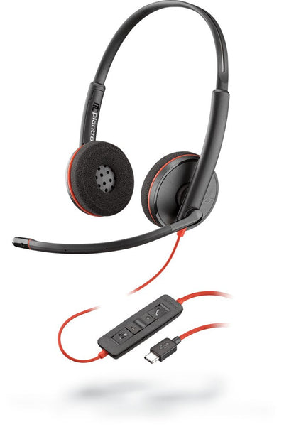 Plantronics Headphones Blackwire C3220/ With Microphone/ USB-C/ Black — image 1