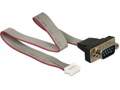 Delock 89632 Cable Serie Black Grey Red 0,3M dB-9 — image 1