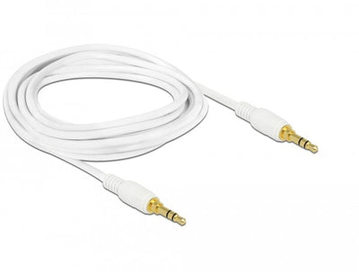 Delock 85550 Cable Stereo 3,5MM 3 Pines Male 2M White — image 1
