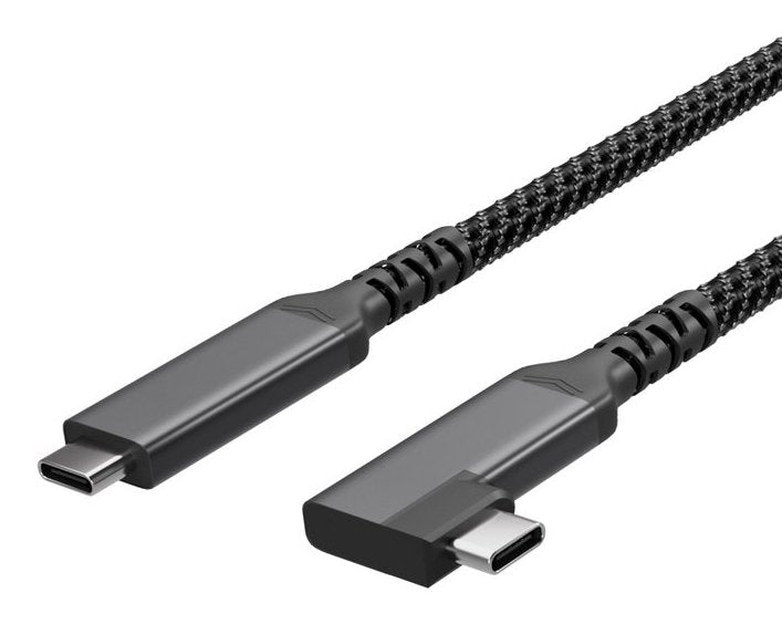 USB-C Ladecable USB-C 3.2 90° 100W Pd Textil 1,0M