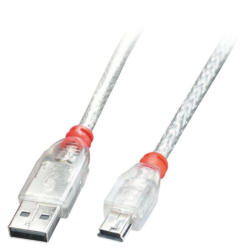 Lindy Cable USB 2.0 Typ a Mini-b Transparentee M 5M