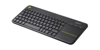 Logitech Wireless Touch Keyboard K400 Plus Keyboard With Panel Touchscreen Wireless 2.4GHZ Azerty Belga Black — image 1
