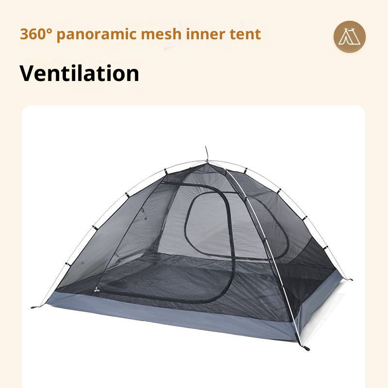 Outdoor Equipment Rain-proof Thickened Camping Three-point Tent Windproof Sunscreen Portable Folding Tent