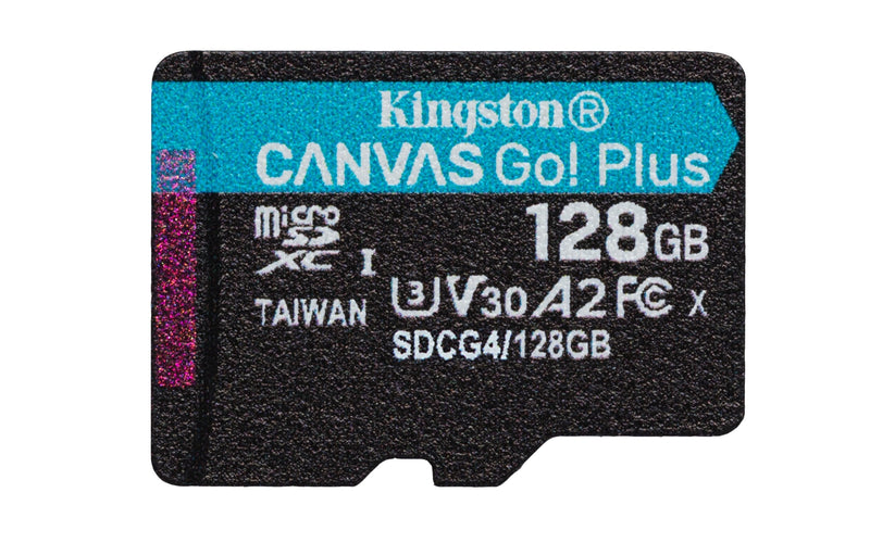 Kingston 128GB Microsdxc Canvas Go Plus GEN4 200R A2 U3 Single Pack W Or Adp