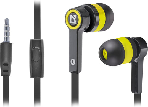 Defender Headphones PULSE-420 Alámbrico Dentro Or Ído Black Yellow — image 1