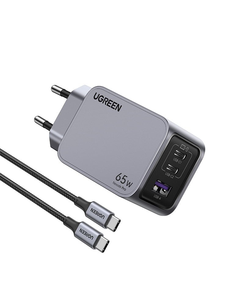 UGREEN Charger Nexode Pro 65W GaN With USB Cable -c