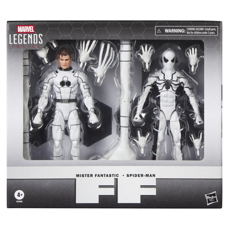Set 2 Figuras Mister Fantastic & Spiderman Cuatro Fantasticos Marvel Legends Series 15CM