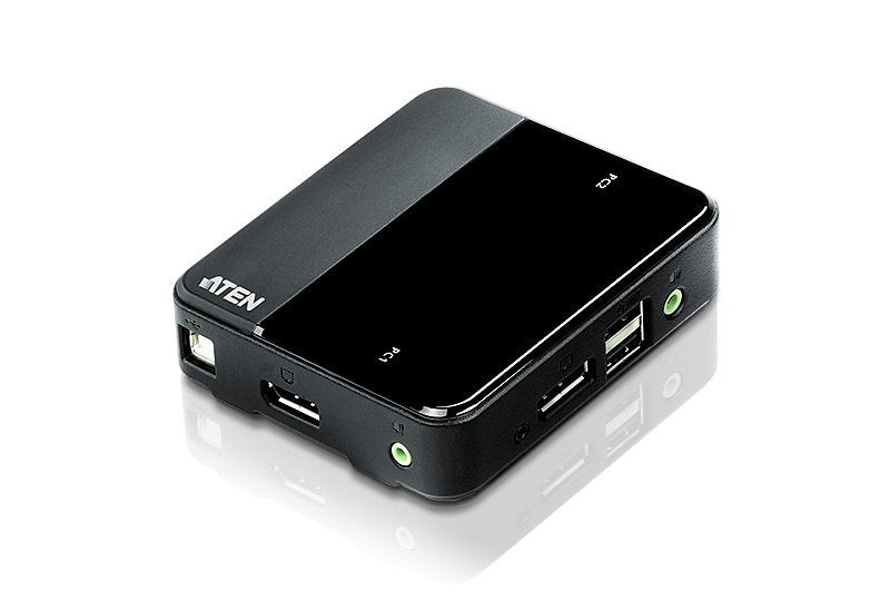 Aten CS782DP Switch KVM Black (2 Port USB DisplayPort KVM Switch 4K)