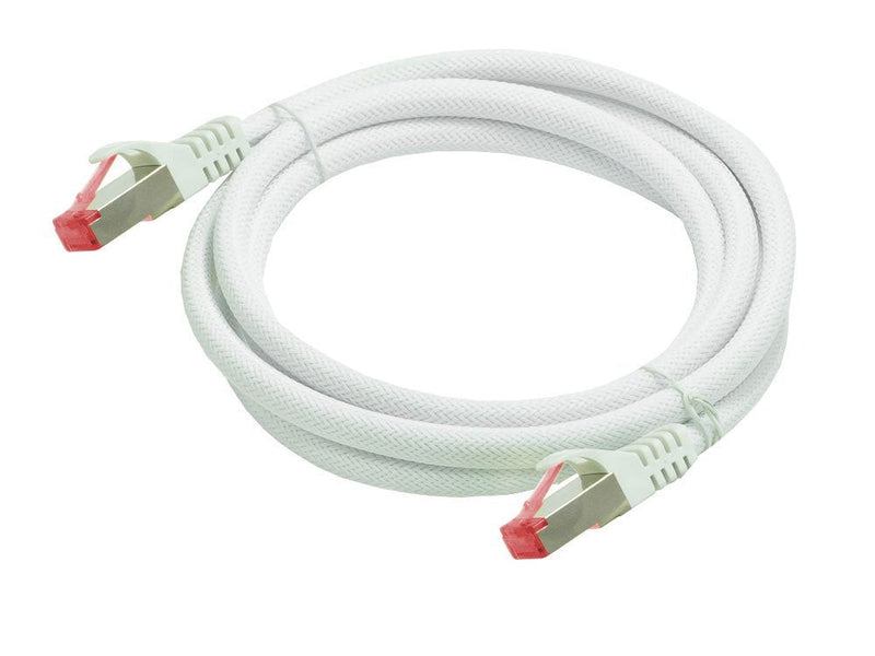 Python CAT.6 Network Cable With Nylongeflecht White 7,5M