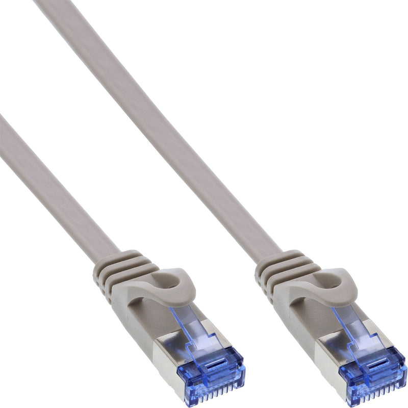 Inline Network Cable Flat , U/FTP, CAT.6A, Grey 7M