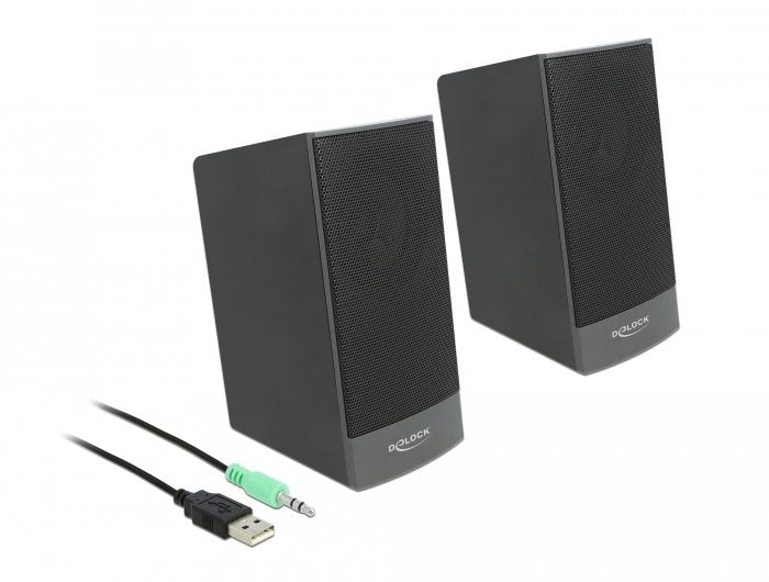 Delock Speaker Stereo USB 2.0 Connector 3,5MM / Alimentado USB