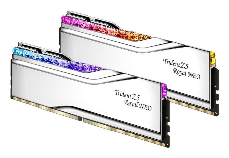 G.skill Memory 32GB DDR5 8000 2X 16GB Kit Dual, Plateada, F5-8000J3848H16GX2-TR5NS, Trident Z5 Royal Neo, AMD