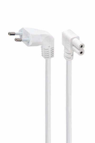 Cable Power IEC C7 With Connector Codo, Homologado Vde 2.5M White — image 1