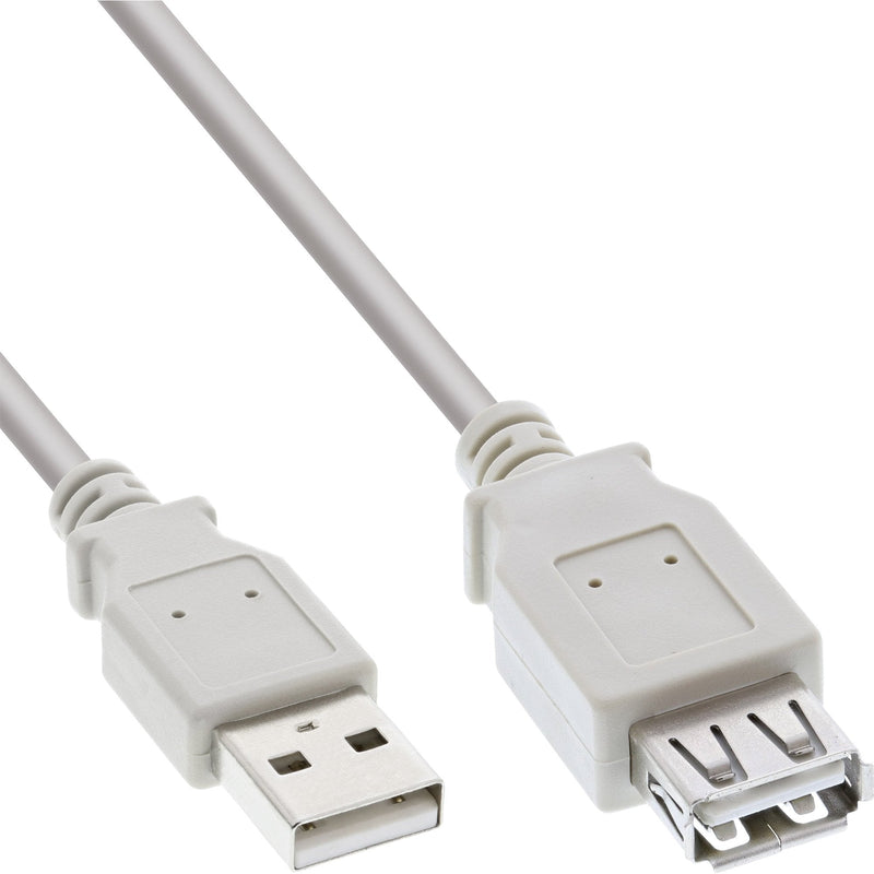 Inline USB 2.0 Extension Cable a Male a Female Grey 1M