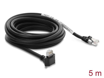 Delock Gige Camera Cable RJ45 Connector Male 90° Angulado With Screws Connector Male Length 28MM a RJ45 Connec — image 1