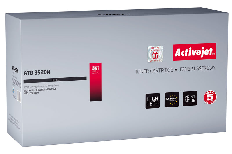 Activejet Toner Compatible Brother TN-3520 - Supreme - 20.000 Páginas - Black