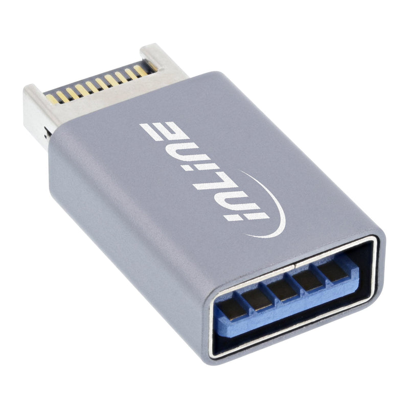 Inline® USB 3.2 Adapter, Internal Usb- And Front Panel Male a USB-A Female