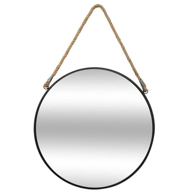 Mirror With Cuerda Leningrado Large Metal Black 55CM / Mirrors Decorativo Wall — image 1