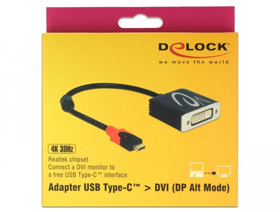 Delock Adapter USB Type-c™ Male DVI Female (modo DP Alt) 4K 30 HZ — image 1