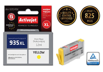 Activejet Ink Ah-935YRX (reemplazo HP 935XL C2P26AE - Premium - 12ML - Yellow — image 1