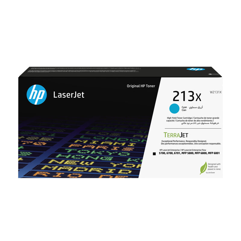 HP Genuine Toner 213X Cyan W2131X