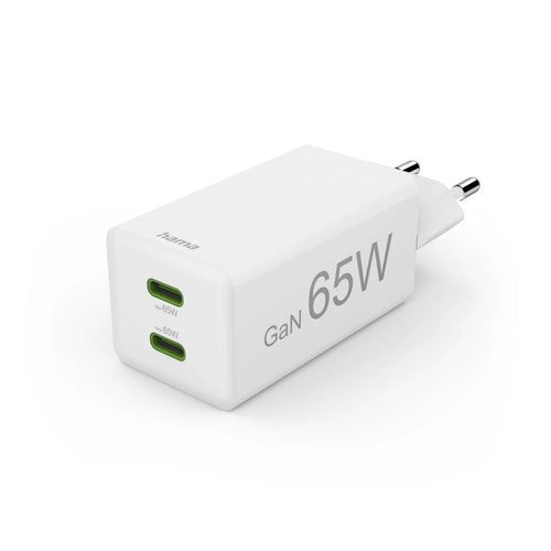 Hama Mini 65W GaN Pd/Qc 2x USB-C Biala — image 1