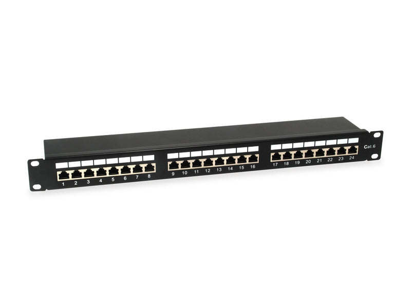 Patch Panel 24 Ports Categoria 6 Apantallado Colour Black