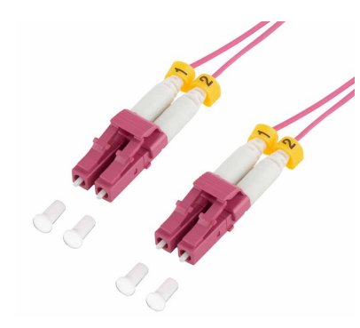 Logilink Super Slim OM4 Fiber Patch Cord Lc-lc Duplex, 1.0M