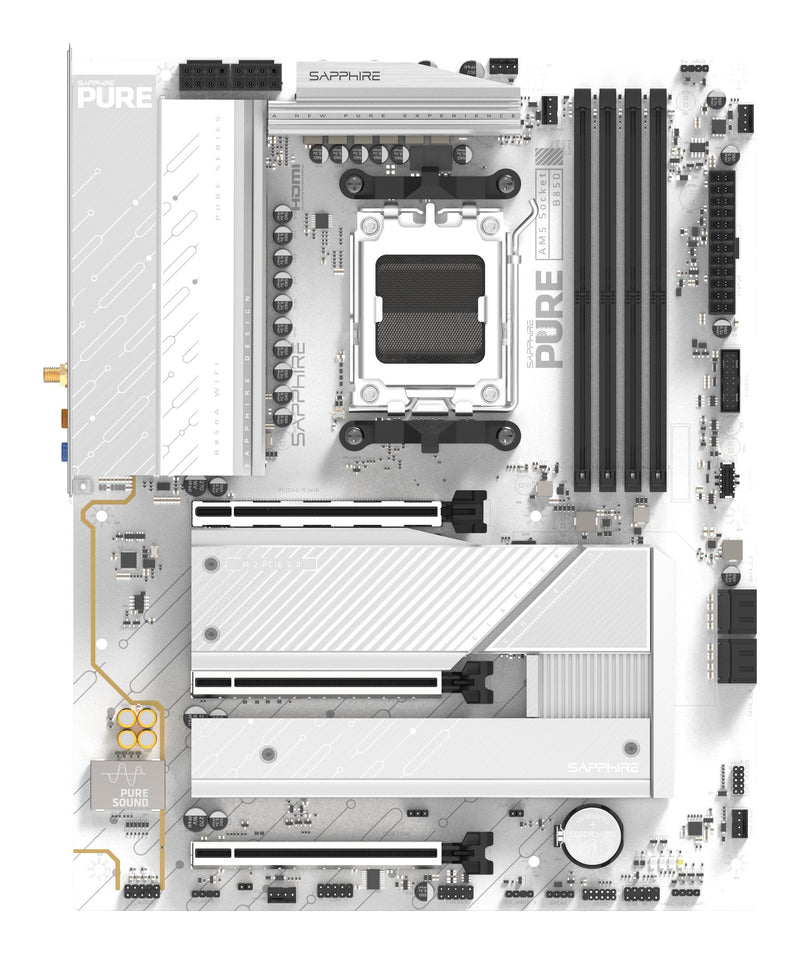 Sapphire Motherboard Pure B850A Wi-Fi 7 AMD B850 Zócalo AM5 ATX