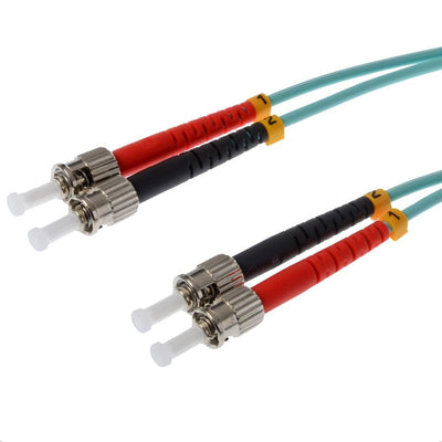 Helos Lwl Network Cable St/St Duplex 50/125?M OM3 Aqua 1,0M — image 1