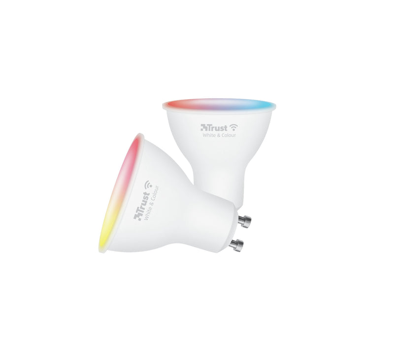 Trust GU-10 Duo-pack Rgbcw LED Spot Wi-Fi Smarter Wi-Fi Led-strahler, White And Farbig, Fassung GU10, Ihrem Sm