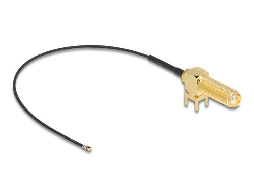 Delock 12031 Antenna Cable Sma 90° Pcb Mampara Female a I-pex Inc., Mhf® 4L Male 1.13 15CM Length Hilo 15MM — image 1