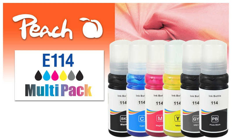 Peach Cartridge Epson Ciss 114 Mutlipack Remanufactured