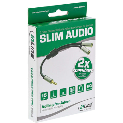 Inline Adapter And Audio 3,5MM M a 2X F, 0,15M — image 1