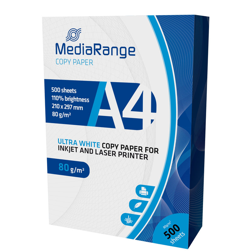 Mediarange MRINK110 Paper Printer Inyección Ink A4 (210X297 Mm) Matte 500 Hojas White