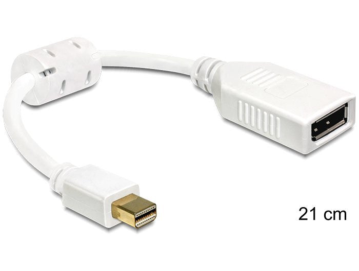 Delock Adapter Mini DisplayPort 1.2 Male DisplayPort Female 4K White