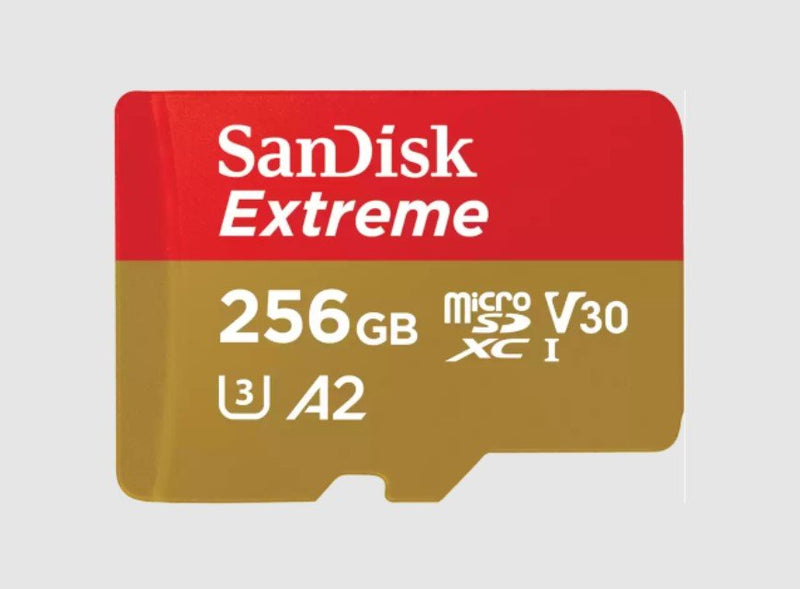 SanDisk Micro Sdxc Extreme 256GB 190/130MB/S A2 C10 V30 Uhs-i U3 SDSQXAV-256G-GN6MA