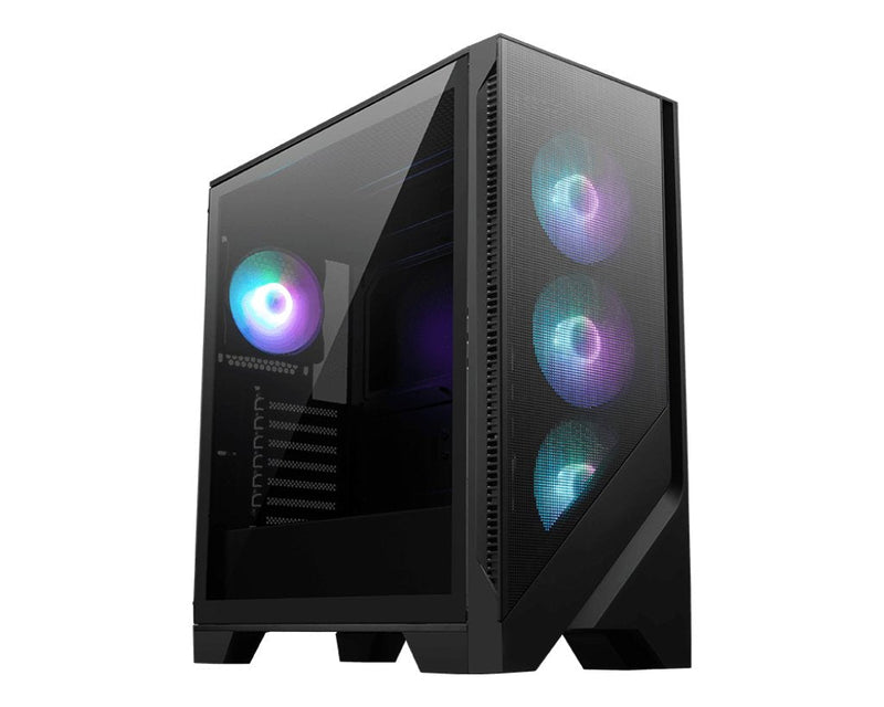 MSI PC Case Mag Forge 321R Airflow Miditower Case Product Features Transparent Panel ATX microATX Miniitx Colo