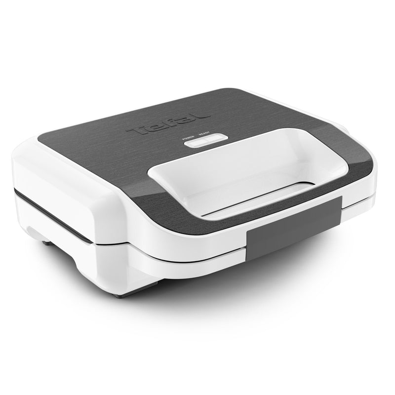 Tefal Sandwichera Snack XL SW7011, White/Grey 850 Watts With 2 Juegos Plates Sw 7011