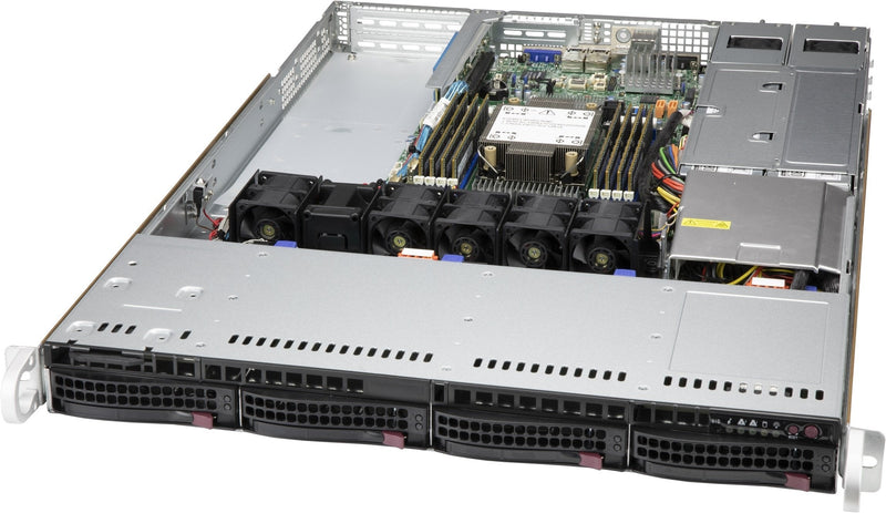 Supermicro CSE-815TQC4-R504WB3 Server Barebone Bastidor (1U) Black