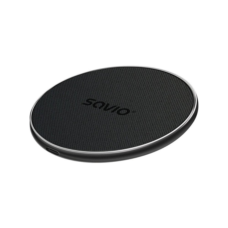 Savio Charger Wireless LA-08 Dispositivo Mobile Phone Smartphone Black USB Outdoor