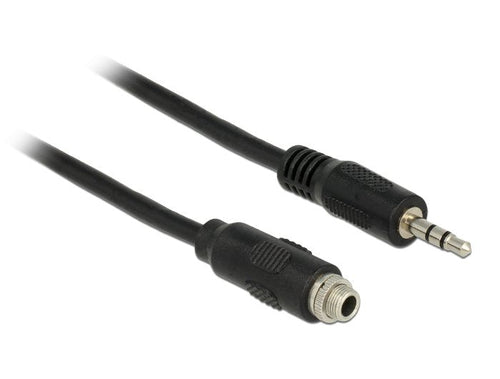 Delock Cable Klinke 3 Pin 3,5MM Connector Male Connector Female 1M — image 1