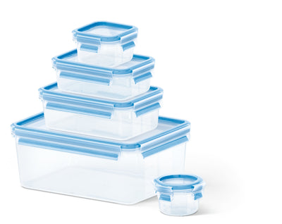 Emsa Food Clip&close 508568 5 Pcs. Set Transparent/Blue — image 1