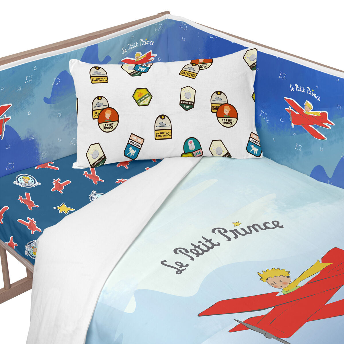 Cot protector HappyFriday Le Petit Prince Son avion