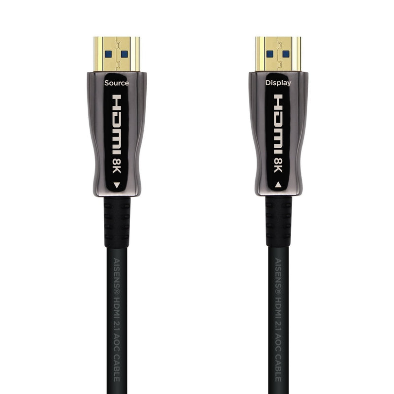 Aisens HDMI Cable V2.1 Aoc Ultra High Speed / Hec 8K@60HZ 4K@120HZ 4:4:4 48Gbps, a/m-a/M, Black 70M