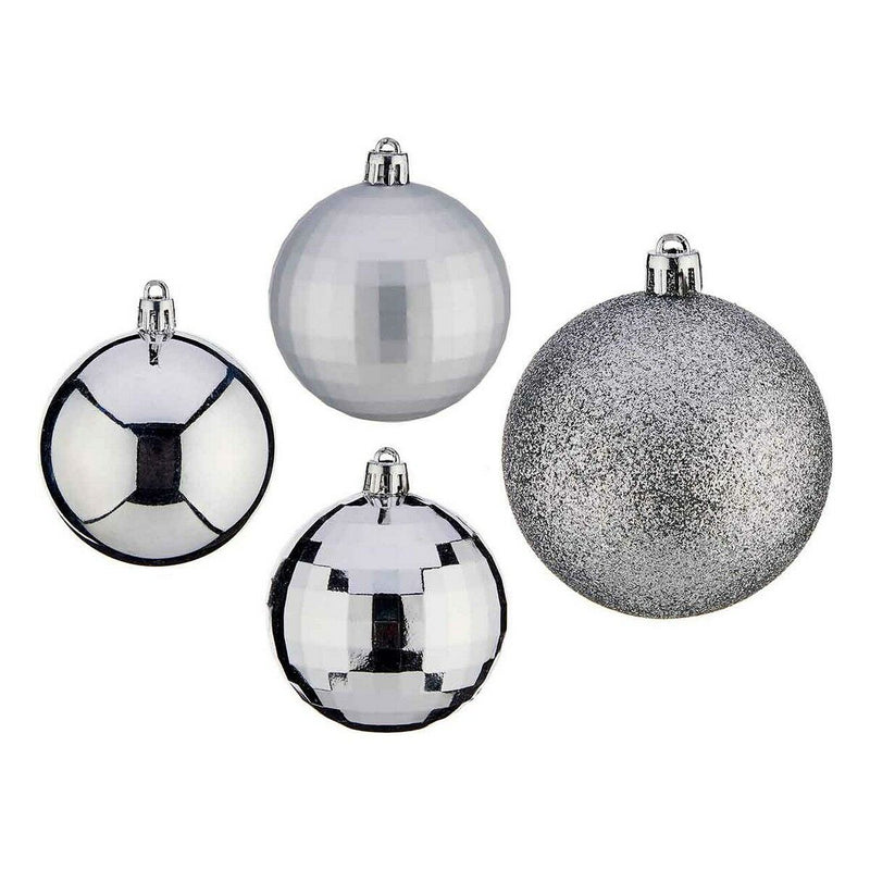Christmas Baubles Krist+ Silver PVC Ø 7 cm 50 Units