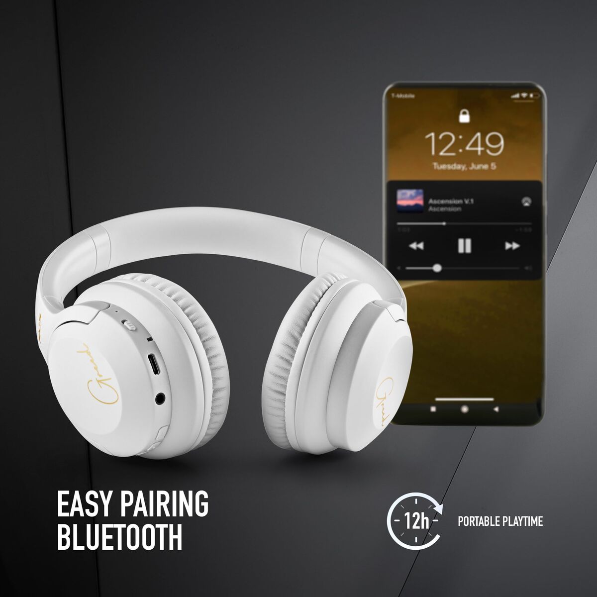 Bluetooth Headset with Microphone NGS ARTICA GREED White Black (Refurbished A)