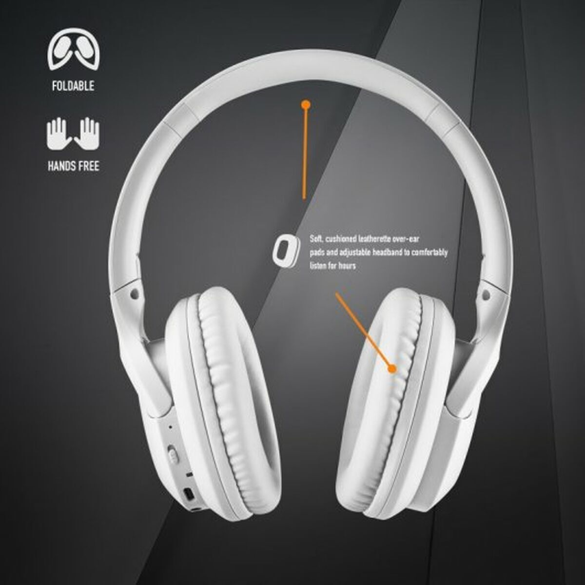 Bluetooth Headset with Microphone NGS ARTICA GREED White Black (Refurbished A)