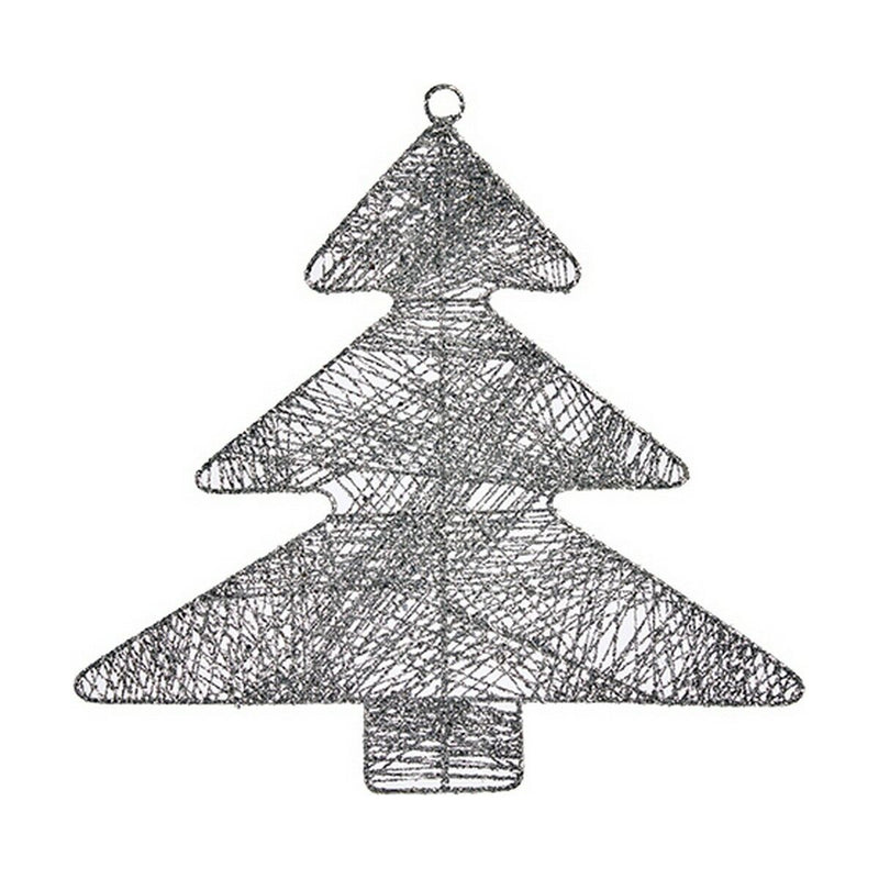 Christmas bauble Krist+ Silver Metal Plastic Christmas Tree 36,7 x 0,2 x 37,5 cm