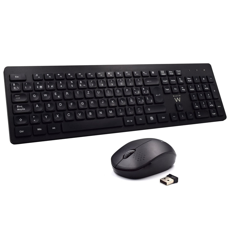 Ewent Keyboard + Wireless Mouse EW3256 Black